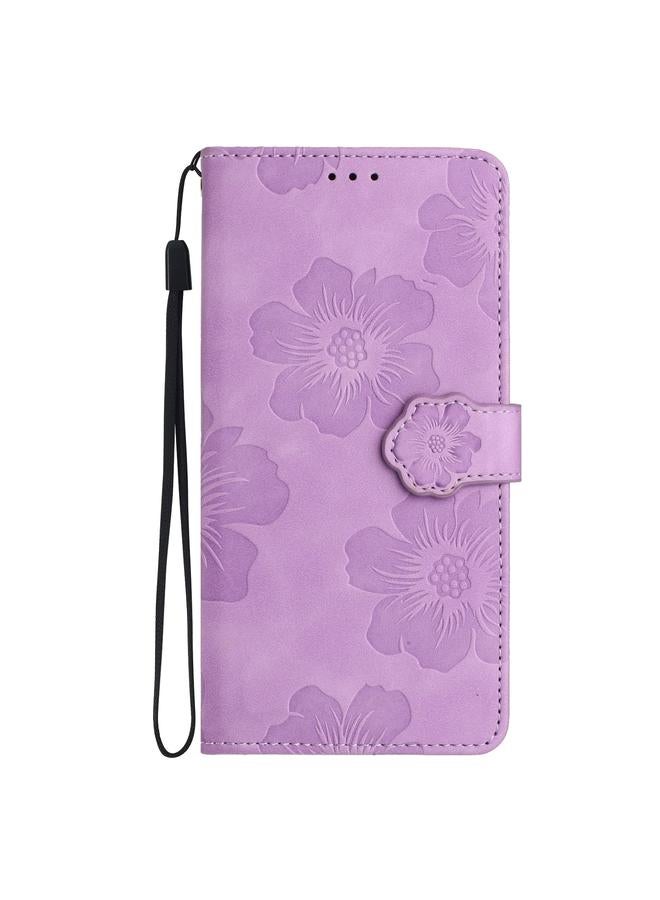 S-TOP Case For Samsung Galaxy A05s Flower Embossing Pattern Leather Phone Case - Image 2