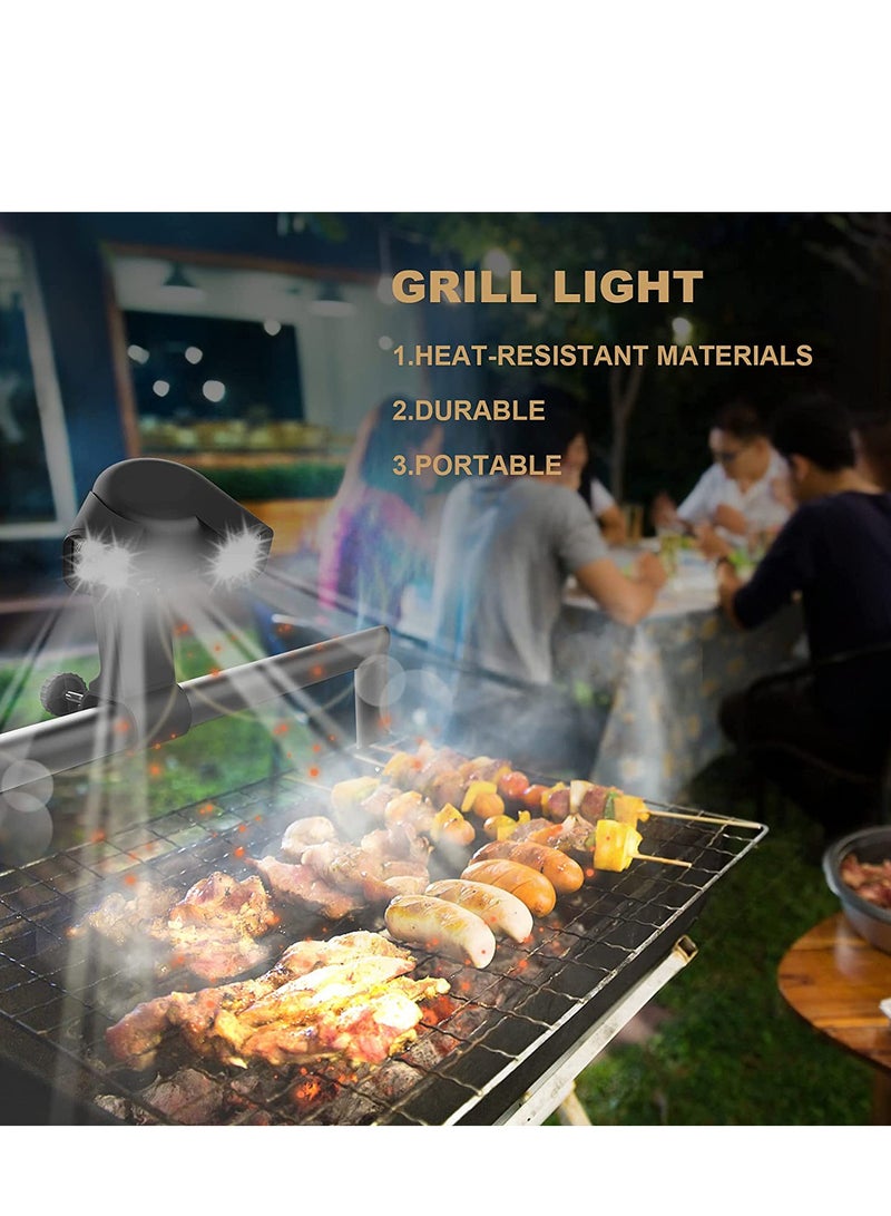 SYOSI Grill Light for BBQ Flexible Adjustable Angle Barbecue Light for Night Outdoor Cooking 10 Super Bright LED Lamp Grill Lights Accessories for GasorElectric Grill not Included Battery - Image 2