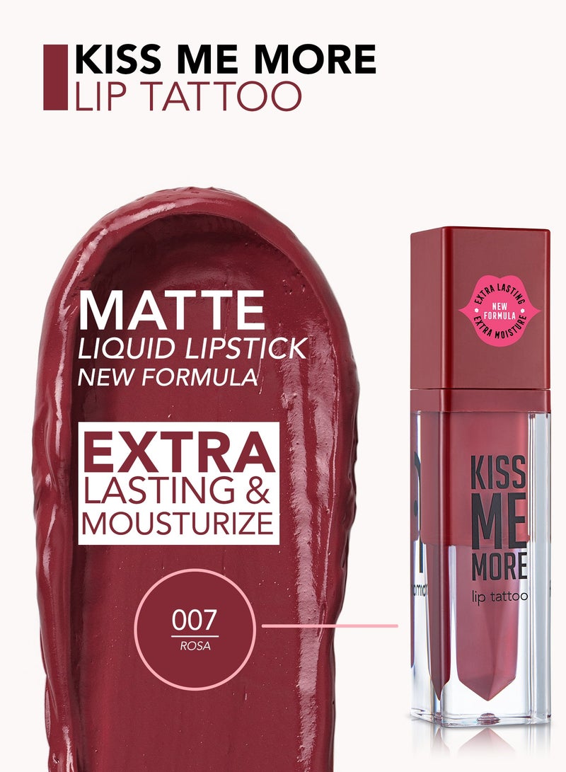 flormar Ki** Me More Lip Tattoo Liquid Lipstick 07 Rosa احمر - Image 3