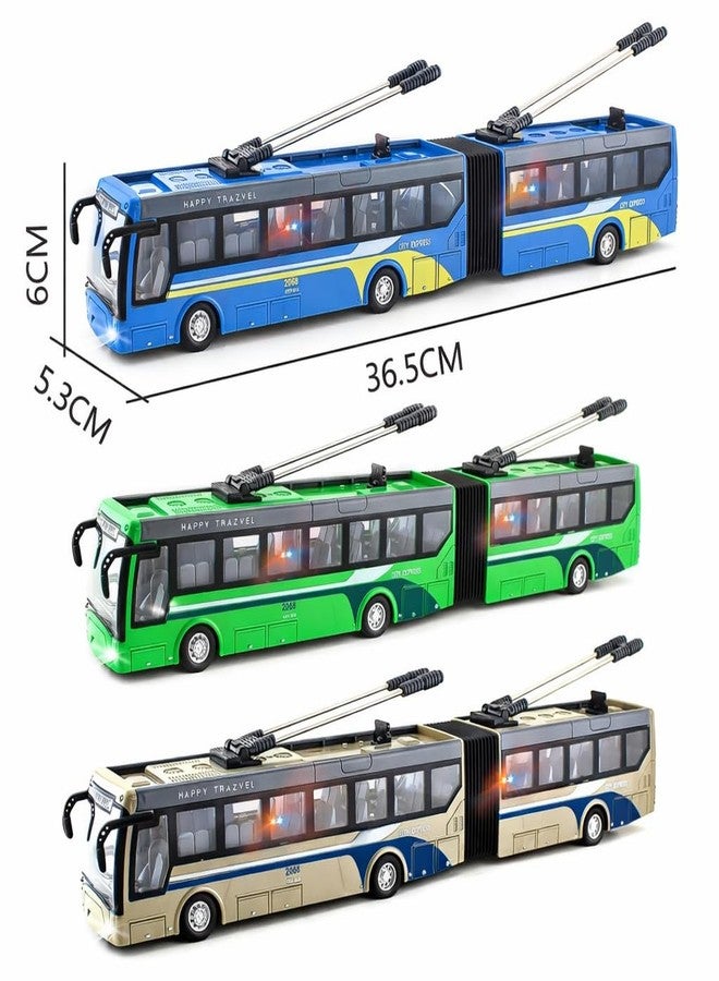 FEXXA Remote Control Travel Bus Toy for Kids | Rechargeable RC with LED Lights | USB Charging | Realistic Long | Boys & Girls 3+ Years (Travel Bus-Green) - Image 4