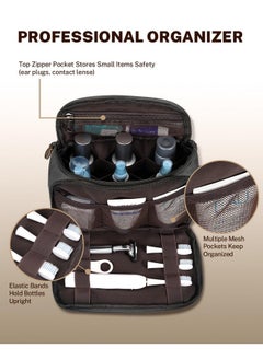 Gonex Gonex Travel Toiletry Bag for Men, Water Resistant Canvas Large Capacity Wide Open Dopp Kit with Wet Dry Compartment, Travel Essentials Toiletries Organizer Shaving Bag, Dark Grey  - Image 4