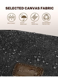 Gonex Gonex Travel Toiletry Bag for Men, Water Resistant Canvas Large Capacity Wide Open Dopp Kit with Wet Dry Compartment, Travel Essentials Toiletries Organizer Shaving Bag, Dark Grey  - Image 2