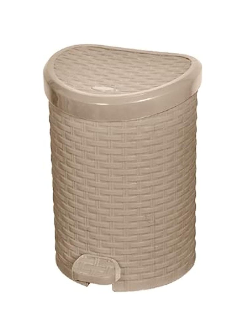 El Helal & Silver Star - Small rattan garbage, beige crescent and silver star 200547 - Image 1