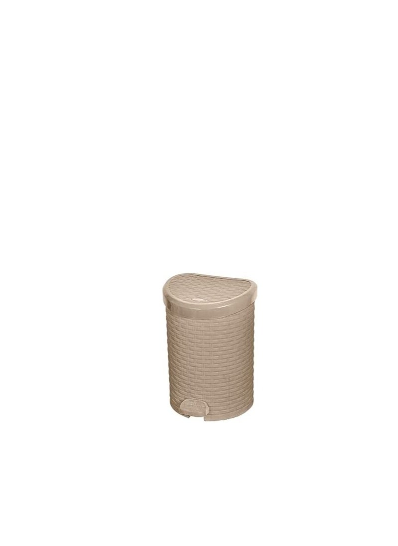 El Helal & Silver Star - Small rattan garbage, beige crescent and silver star 200547 - Image 1