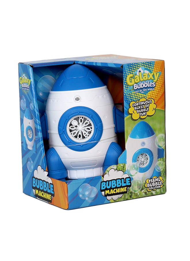 Galaxy Bubbles Space Light Up Rocket Bubble Machine,with 118ml Bubble Solution,4xaa Batteries Not Included  - Image 1