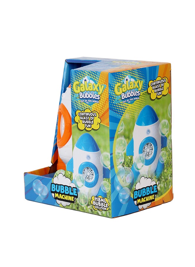 Space Light Up Rocket Bubble Machine,with 118ml Bubble Solution,4xaa Batteries Not Included