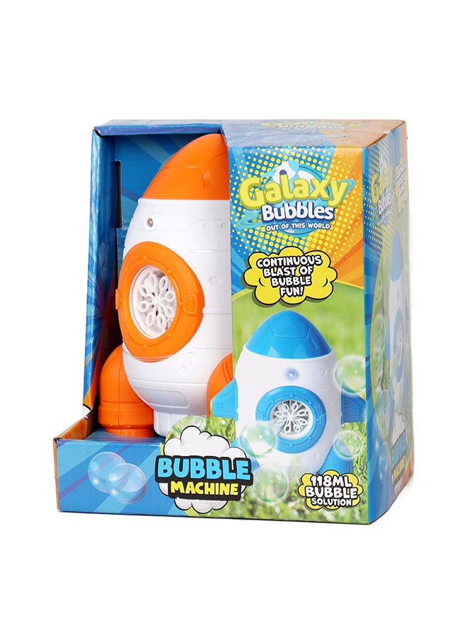 Space Light Up Rocket Bubble Machine,with 118ml Bubble Solution,4xaa Batteries Not Included