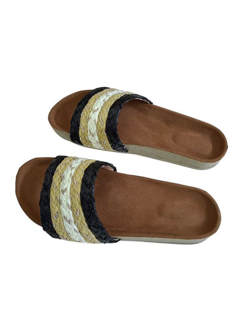 Karisma Cork And Latex Suede Lining Footbed, Soled Slippers Style With Simple Strap - Image 2
