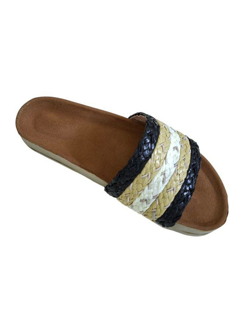 Karisma Cork And Latex Suede Lining Footbed, Soled Slippers Style With Simple Strap - Image 3