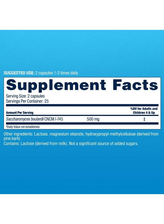 Florastor Daily Probiotic Supplement for Women and Men, Proven to Support Digestive Health, Saccharomyces Boulardii CNCM I-745 (54 Capsules) - Image 2