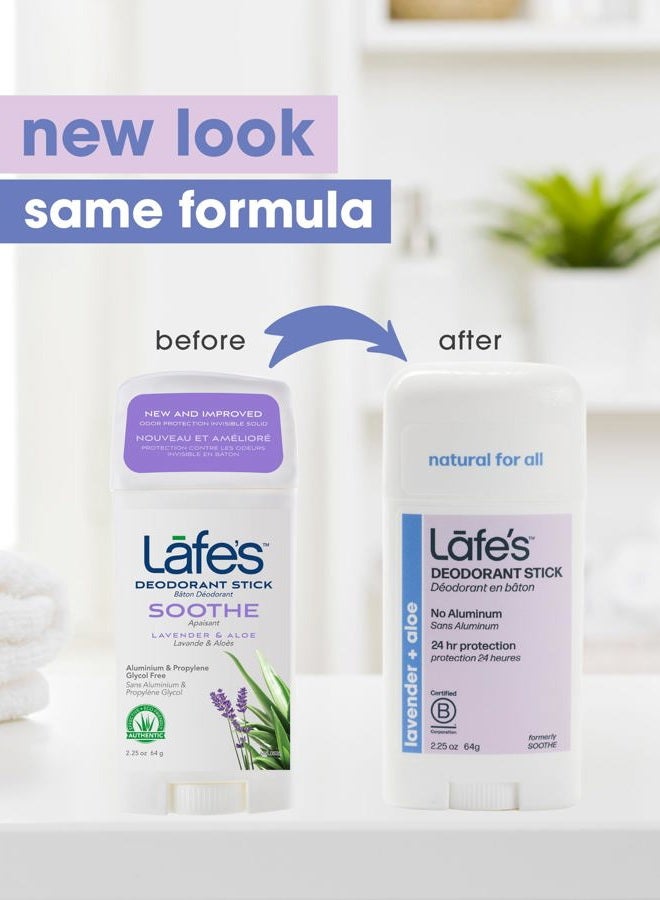 Lafe's Natural Deodorant | 2.25oz Aluminum Free Natural Deodorant Stick for Women & Men | Paraben Free & Baking Soda Free with 24-Hour Protection (Lavender and Aloe, 2.25 Ounce (3-Pack))  - Image 2