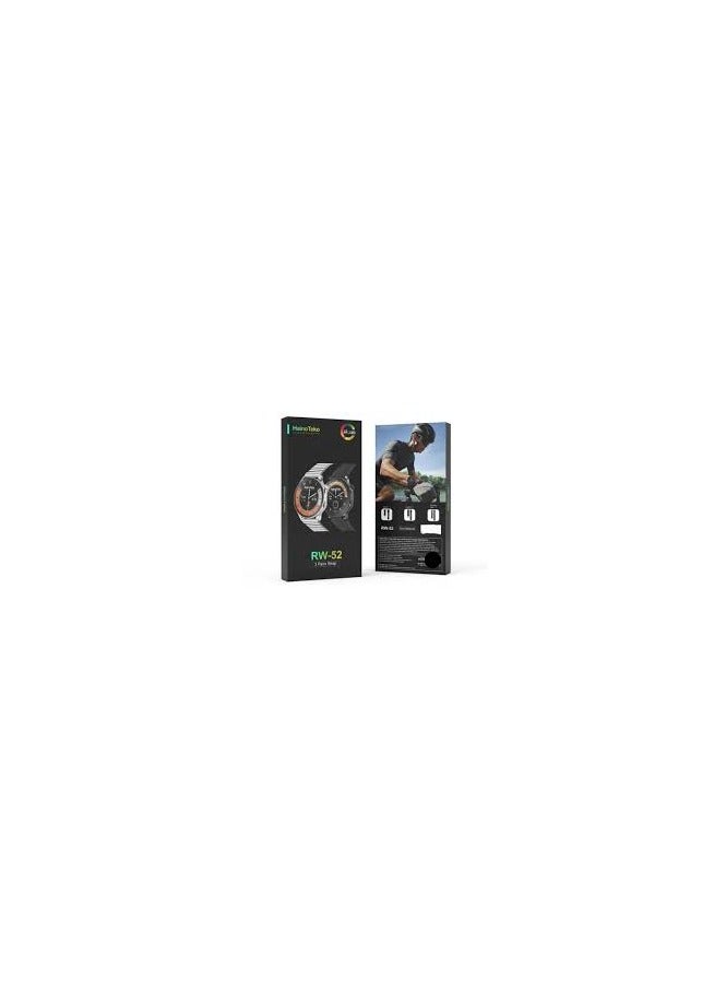 Haino Teko The HainoTeko RW-52 Smart Watch is stylish and versatile Black It offers a blend of modern technology with classic watch aesthetics. It features an AMOLED - Image 3