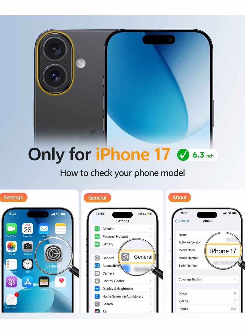 SOKAD MagSafe Matte Black Case for iPhone 17, Full Camera Protection - Image 2