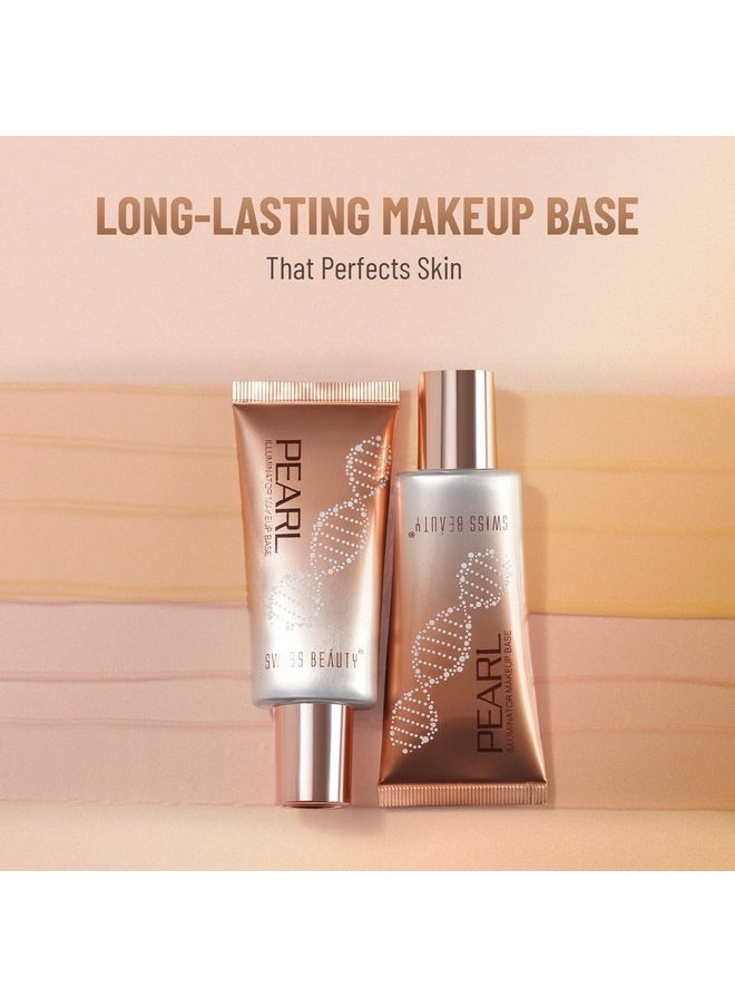 Swiss Beauty - Foundation Pearl Illuminator Liquid Highlighter With Radiance Finish | Waterproof, Easily Blendable Illuminator For Face Makeup | Shade -01, 35Gm | - Image 1