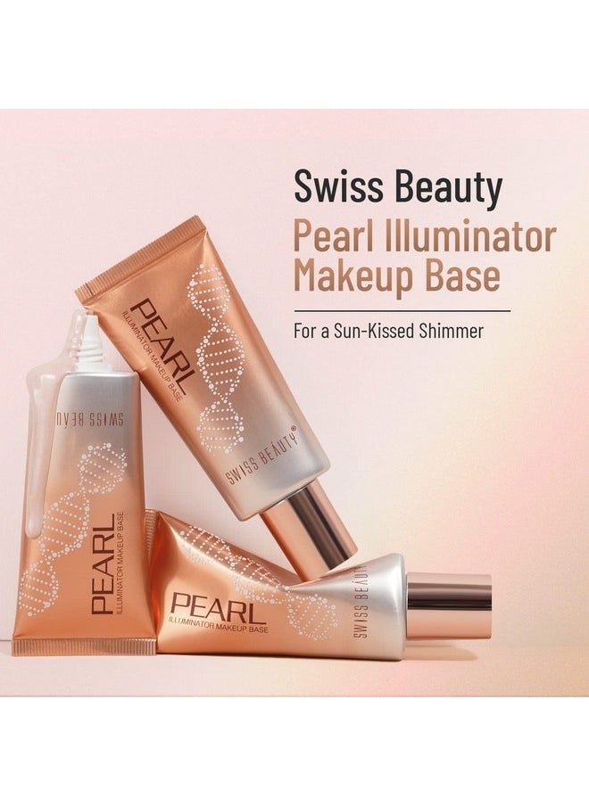 Swiss Beauty - Foundation Pearl Illuminator Liquid Highlighter With Radiance Finish | Waterproof, Easily Blendable Illuminator For Face Makeup | Shade -01, 35Gm | - Image 1