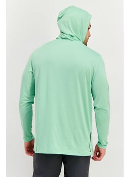 Avalanche Men Sportswear Fit Long Sleeves Outdoor Hooded Sweatshirt, Mint Green  - Image 3