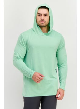 Avalanche Men Sportswear Fit Long Sleeves Outdoor Hooded Sweatshirt, Mint Green  - Image 1