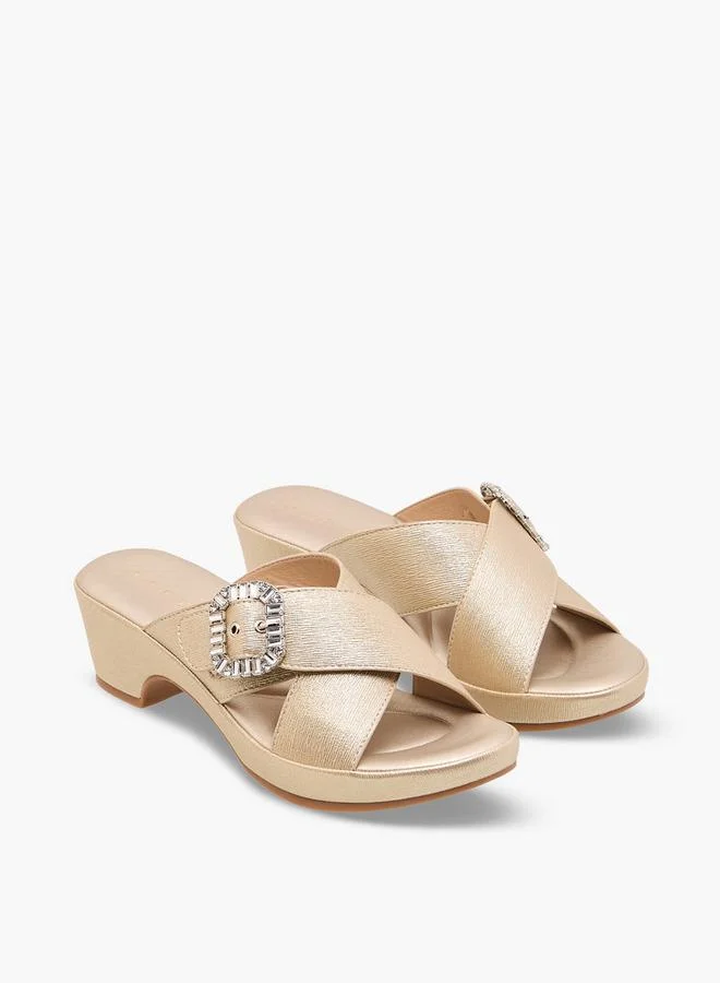 Le Confort Women Block Heel Cross Strap Sandals