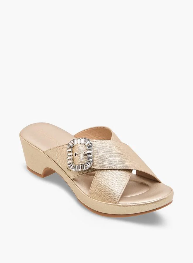 Le Confort Women Block Heel Cross Strap Sandals