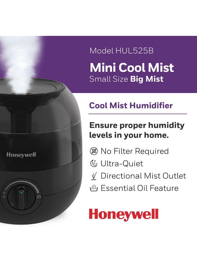 Honeywell Honeywell Mini Cool Mist humidifier, Easy to Fill and Clean, humidifier for small Bedroom, Kids Rooms, or office. Ultra Quiet Operation and Auto Shut-Off - Black, HUL525B - Image 2