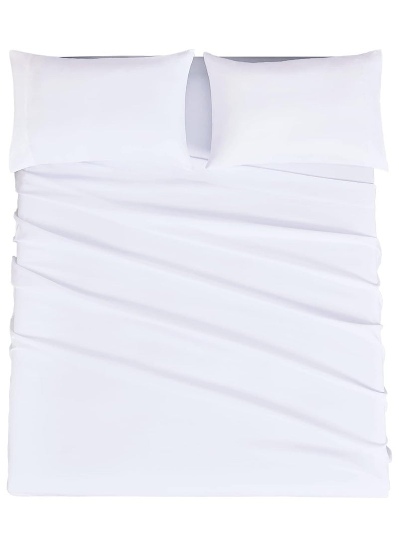 Plain Fitted Sheet For hotels and homes With 2 pillowcases 100 x 200 cm