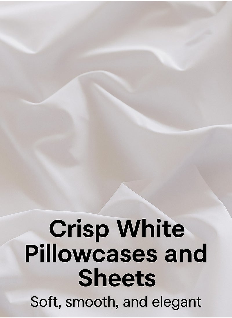 Plain Fitted Sheet For hotels and homes With 2 pillowcases 100 x 200 cm
