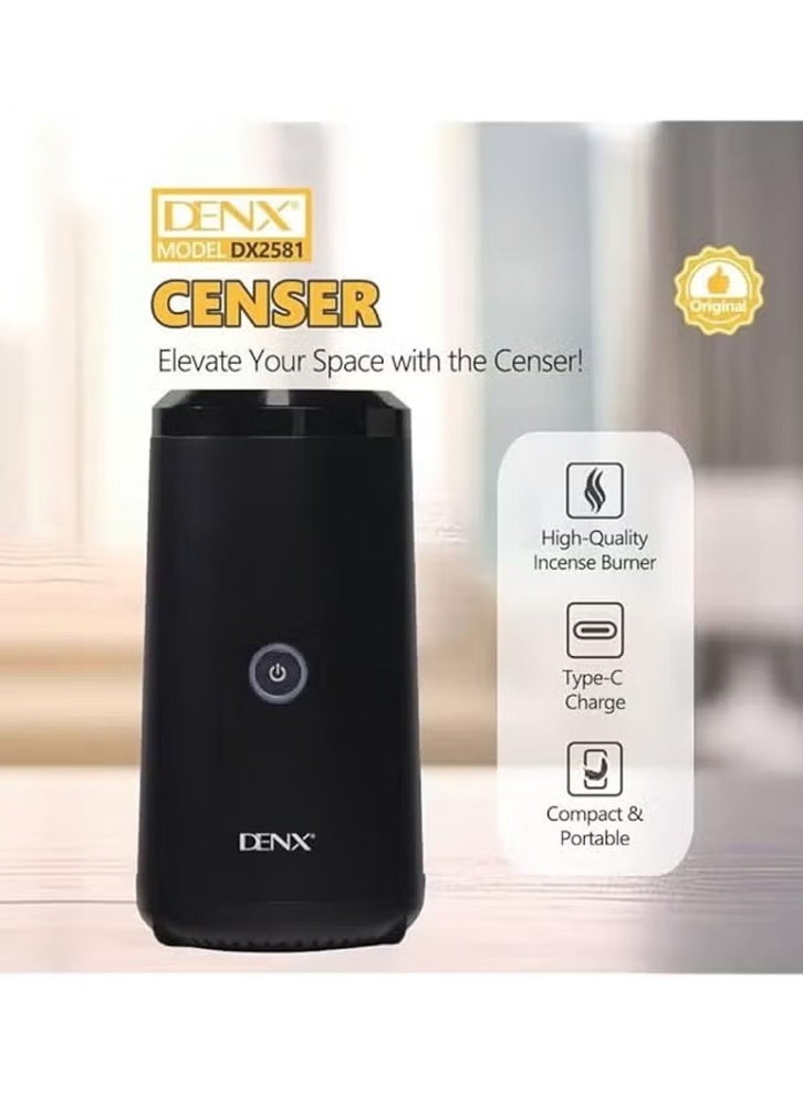 Denx Dinex incense burner in black and white - Image 1