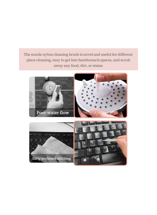promass Shower sprayer Cleaning Brush,Multifunctional Small Cleaning Brush Bathroom Shower Cleaning Tool Household Accessories(30 Pcs) - Image 5