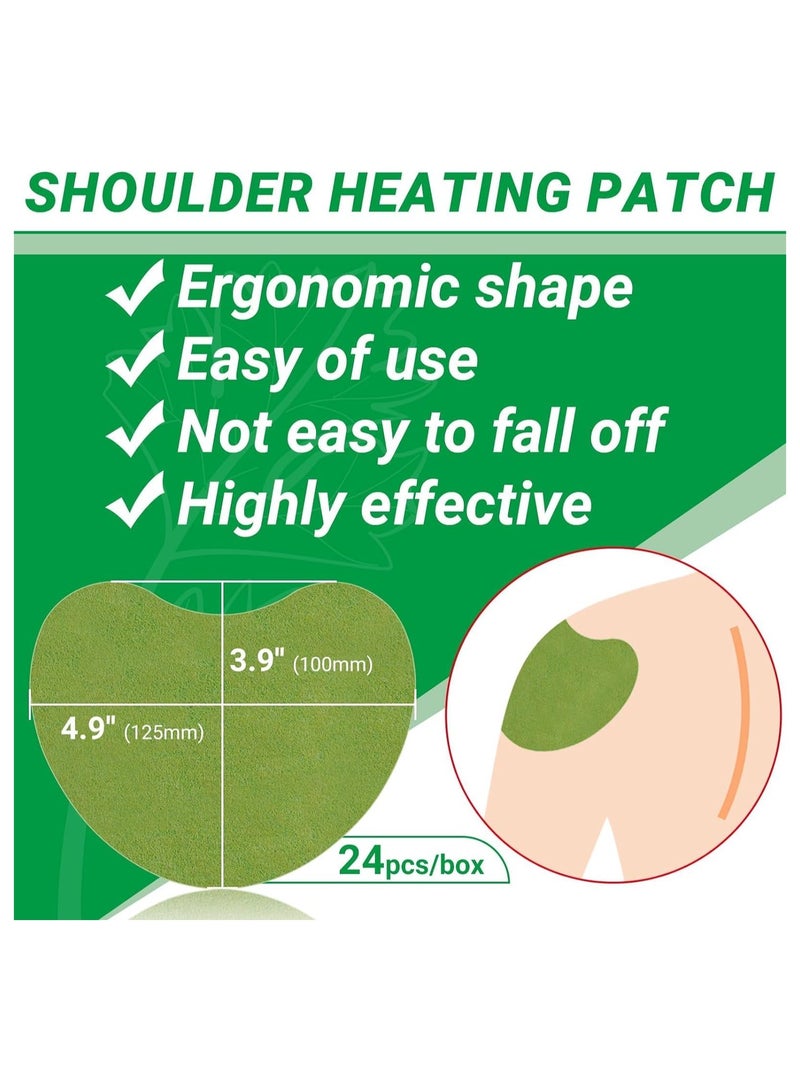 Zikra Shoulder Patches, Pain Relief Patches, 24 Count Warming Herbal Plaster Maximum Strength Heat Patches, 8 Hours Deep Heating Extra Strength Joint Patch of Shoulder, Knee, Back, Neck, Pain Relief - Image 4