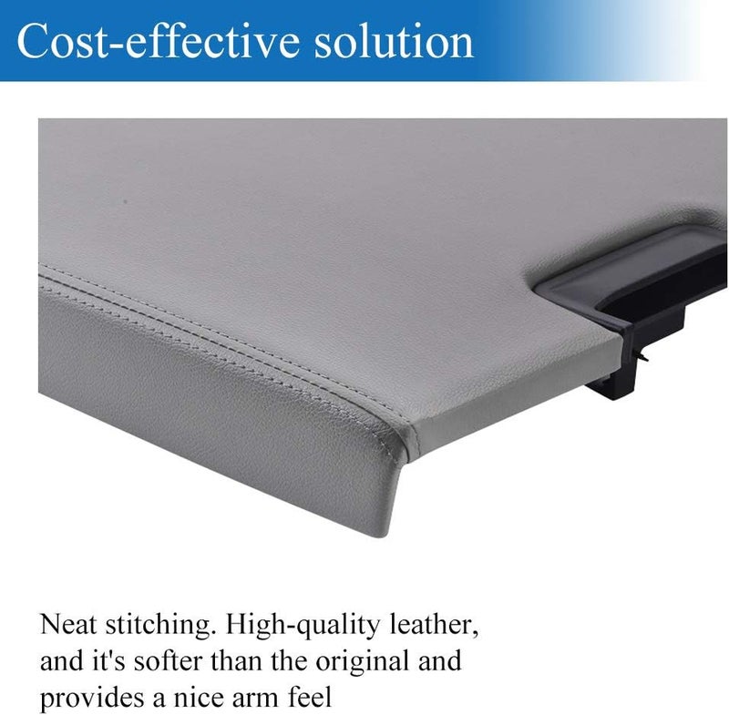 VeCarTech Center Console Lid Kit with Latch Compatible with 2007-2013 Chevy Tahoe/Avalanche/2008-2014 Silverado/GMC Yukon(XL)/Sierra 1500/2500/3500 Center Console Cover Repair Kit OEM 20864151(Gray) - Image 3