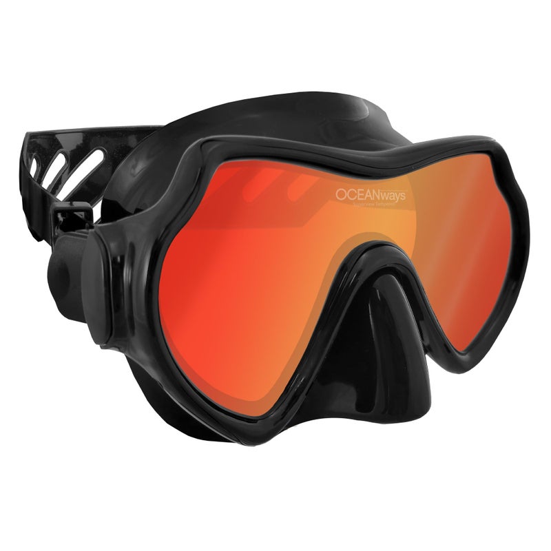 SeaDive Oceanways SuperView-HD Mask - Black Silicone - Image 2