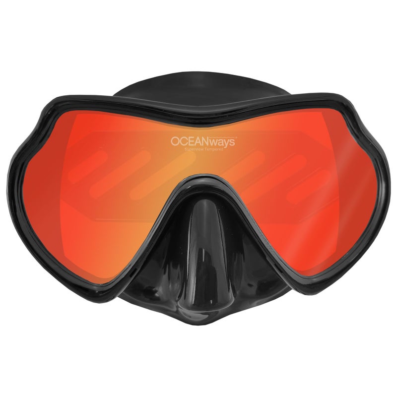 SeaDive Oceanways SuperView-HD Mask - Black Silicone - Image 1