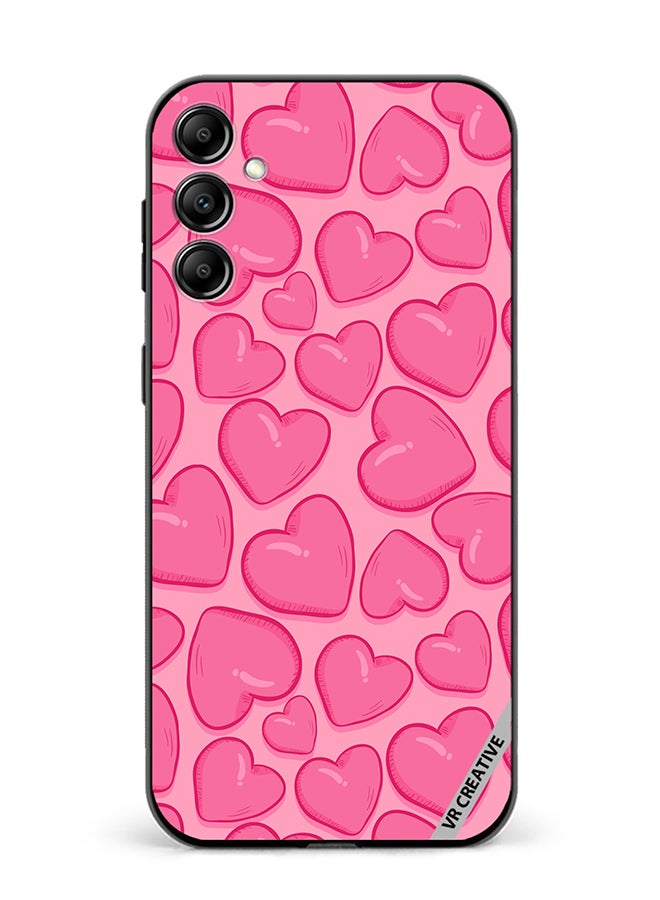 VR CREATIVE Protective Case Cover For Samsung Galaxy A55 Pink Herat Design Multicolour - Image 1