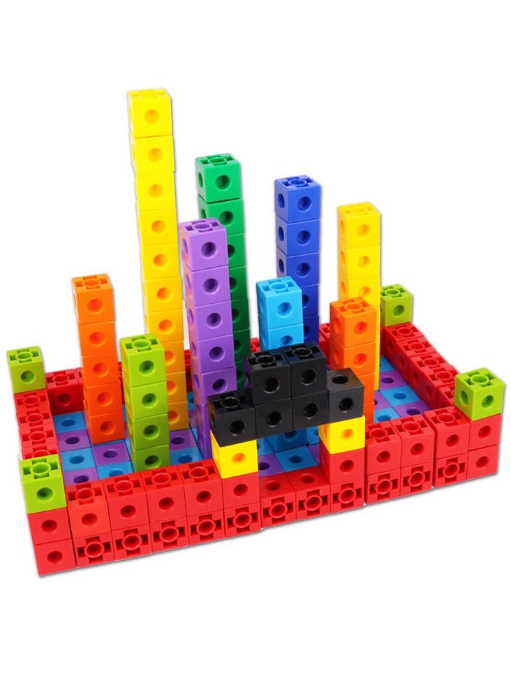 Math Manipulatives for Kids Ages 3-8 | Linking Snap Cubes for Kindergarten  Elementary Counting Skills | Fun Learning Activities for School, Classroom, and Home | 100 Piece Cube Set, 10 Colors - Image 3