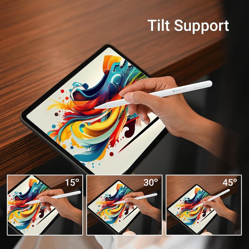 زيبونيكس قلم Pencil PRO الجديد لأجهزة iPad وiPad Mini وiPad Air وiPad Pro، مع رفض راحة اليد، دقة فائقة، رأس قلم قابل للاستبدال، هيكل ألومنيوم خفيف الوزن، تصميم قفل مغناطيسي - Image 3