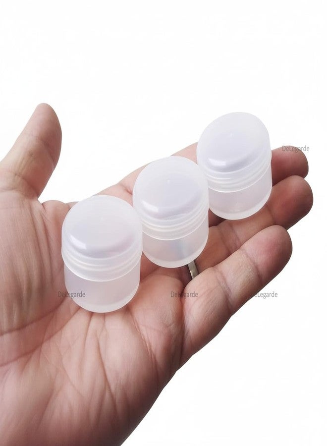 DeLegarde ® Plastic Round Containers Boxes for Small Parts Storage (Small, Semi Transparent, 10ml )-Pack of 12 - Image 2