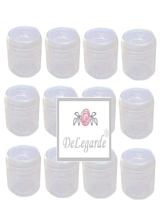 DeLegarde ® Plastic Round Containers Boxes for Small Parts Storage (Small, Semi Transparent, 10ml )-Pack of 12 - Image 1