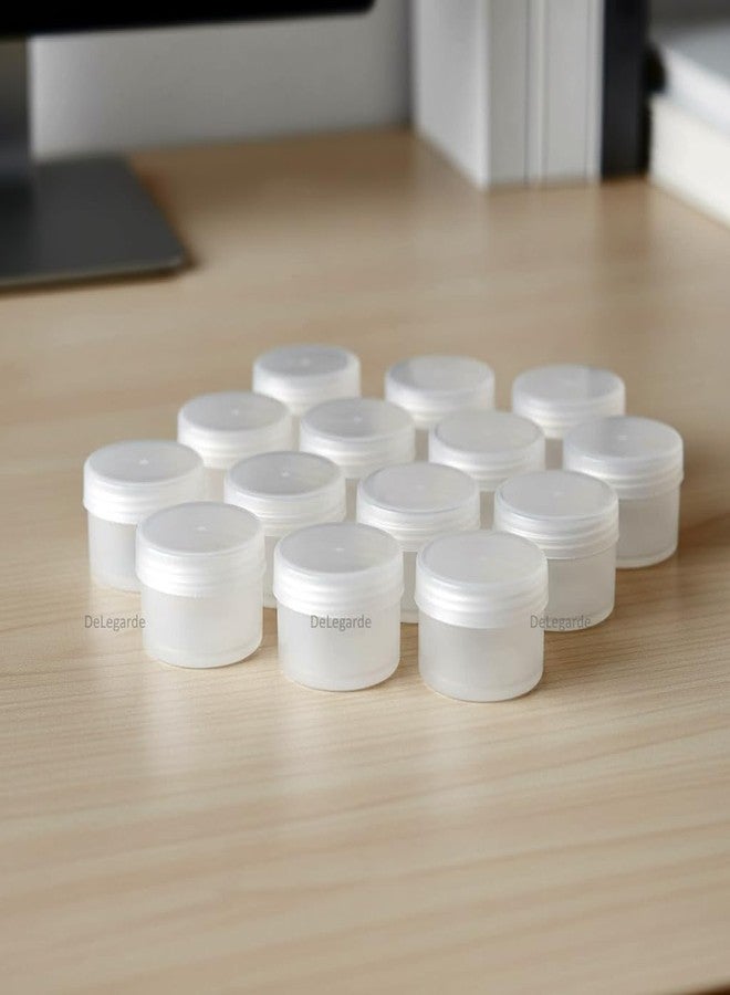 DeLegarde ® Plastic Round Containers Boxes for Small Parts Storage (Small, Semi Transparent, 10ml )-Pack of 12 - Image 4