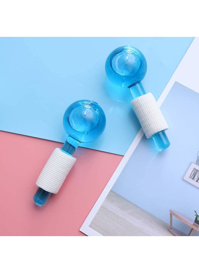 CLICKSY CLICKSY Ice Roller Globes Facial Roller Cold Skin Massagers Crystal Glass Ball for Redness Soothing Face Wrinkle Remover Beauty Care Tool 2pcs  - Image 1