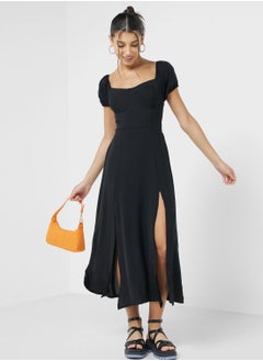 Ginger Sweetheart Neckline Side Slit Dress  - Image 4