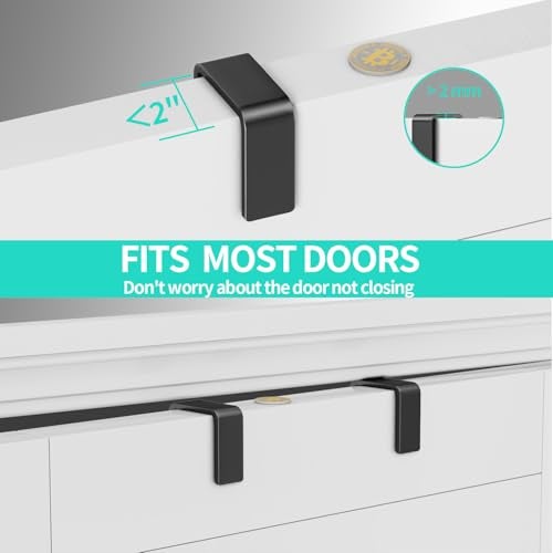 HapiRm Over Door Organizer Storage - Separable Door Organizer Hanging with 6 Metal Large Capacity Baskets for Bathroom Bedroom Kitchen Pantry Closet (Black) - Image 5