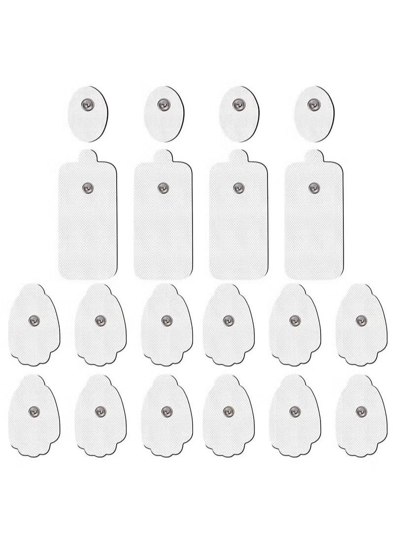 TENS Unit Replacement Pads, 20 Pack Snap Electrode Pads for Tens Unit with Standard 3.5mm snap-on Connector Compatible with Belifu TENS Reuse More Than 35 Times - Image 1