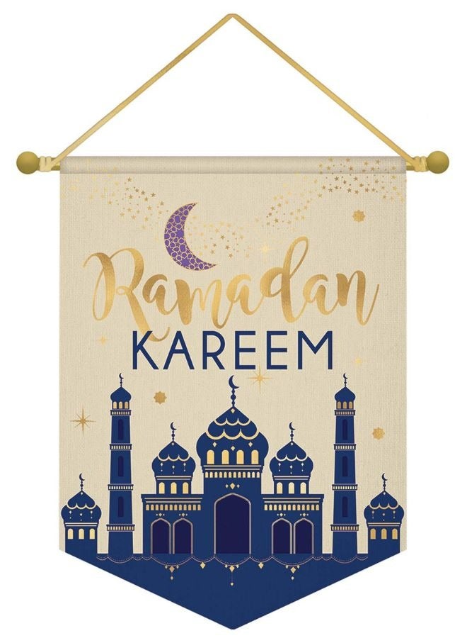 Ramadan Kareem Canvas Hanging Decoration 26x1x30cm