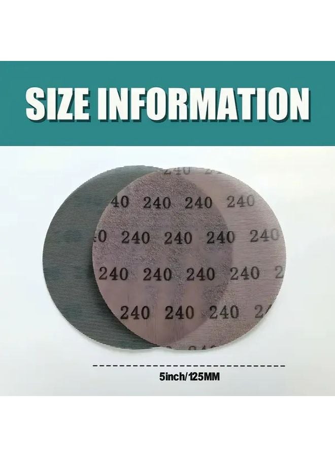 80pcs 180 Grits 5 Inch 125mm Mesh Sandpaper Discs For Dust Free Polishing Drywall Furniture - Image 3
