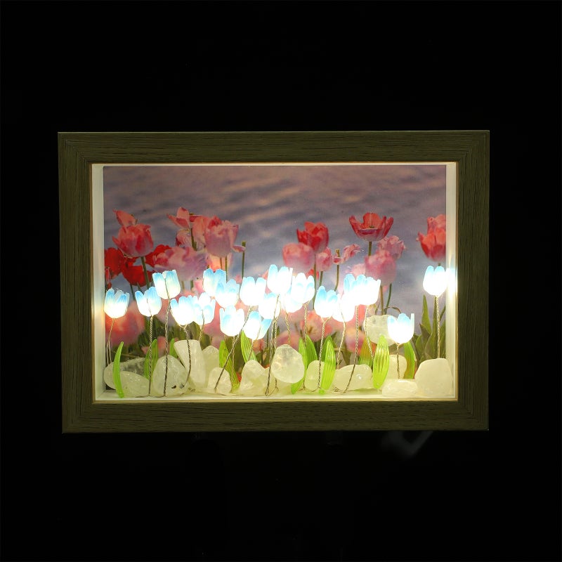 Photo Frame Night Light DIY Photo Frame Night Lamp Desktop Decoration for Bedroom - Image 1