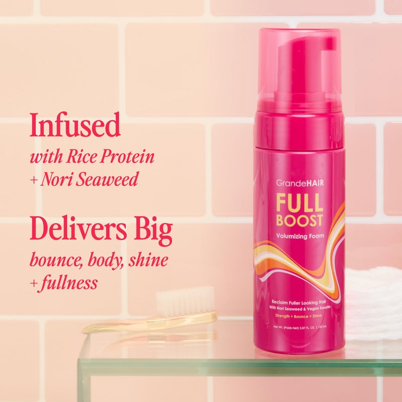 Grande Cosmetics GrandeHAIR Volumizing Foam - for Instant Volume, Body & Fuller-Looking Hair, Defines Curls, Non-Sticky Hair Mousse (5 oz) - Image 4