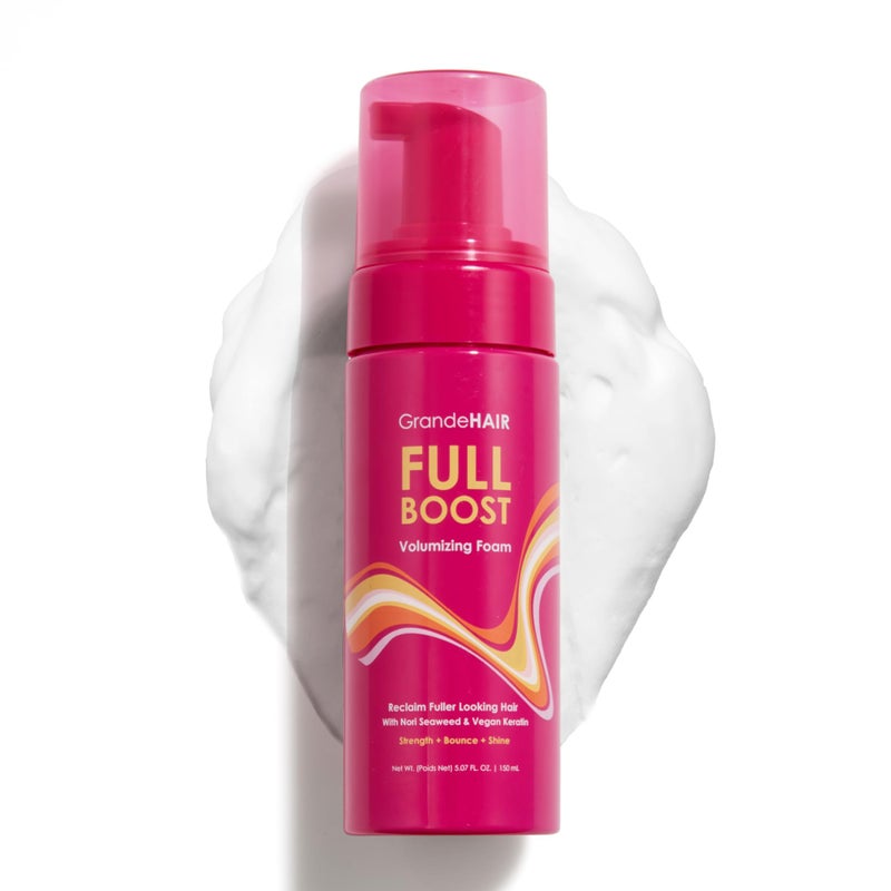Grande Cosmetics GrandeHAIR Volumizing Foam - for Instant Volume, Body & Fuller-Looking Hair, Defines Curls, Non-Sticky Hair Mousse (5 oz) - Image 1
