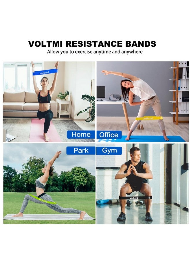 Voltmi Resistance Bands Set for Women Men, 5 Different Levels Stretch Bands for Workout, Elastic Band for Exercise, Home Fitness, Stretching, Strength Training, Physical Therapy, Free Carrying Bag - Image 4
