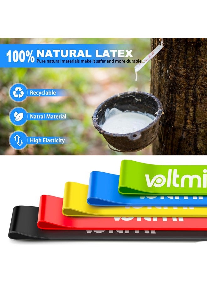 Voltmi Resistance Bands Set for Women Men, 5 Different Levels Stretch Bands for Workout, Elastic Band for Exercise, Home Fitness, Stretching, Strength Training, Physical Therapy, Free Carrying Bag - Image 3
