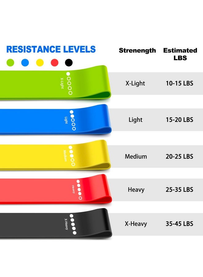 Voltmi Resistance Bands Set for Women Men, 5 Different Levels Stretch Bands for Workout, Elastic Band for Exercise, Home Fitness, Stretching, Strength Training, Physical Therapy, Free Carrying Bag - Image 2